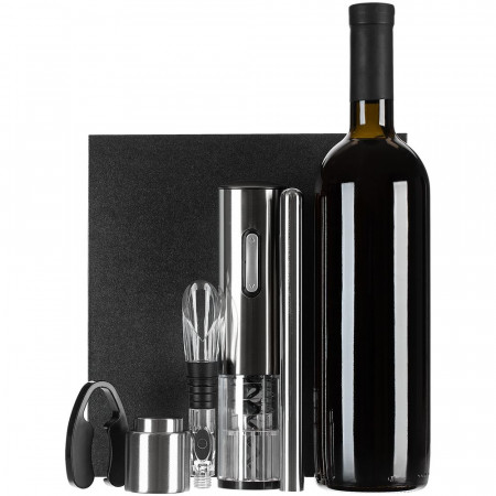 Винный набор Wine Diesel, серебристый