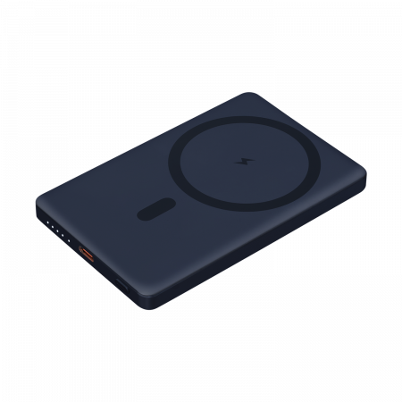 Внешний аккумулятор Атлантис (Atlantis) PD 5000mAh с функцией беспроводной зарядки 15W, синий