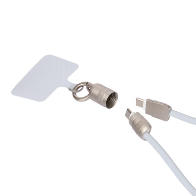 Кабель-ланьярд Корд (Cord), светло-серый