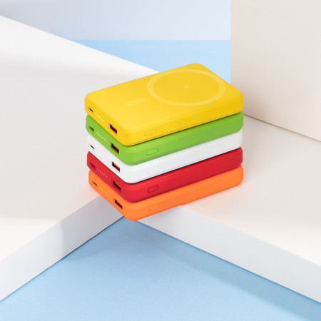 Внешний аккумулятор Largo PD 5000mAh с функцией беспроводной зарядки 15W, красный