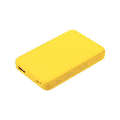 Внешний аккумулятор Ларго PD (Largo PD) 5000mAh с функцией беспроводной зарядки 15W, желтый