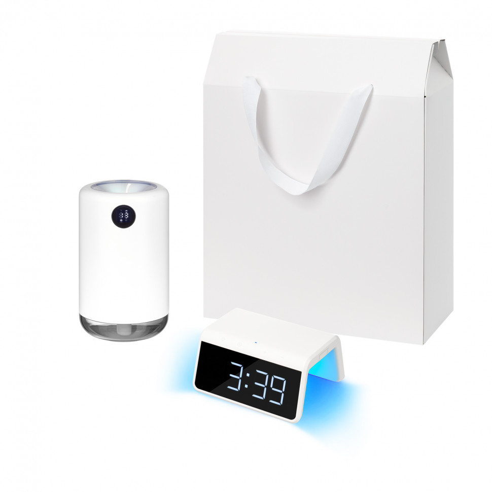 Подарочный набор Блисс (Bliss), Флейм (Flame), белый (увлажнитель воздуха, зарядное устройство)