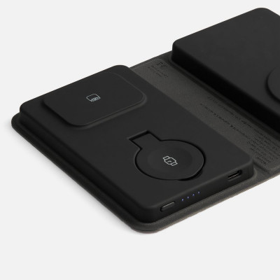Внешний аккумулятор с беспроводной зарядкой reCover 8000 мАч, черный