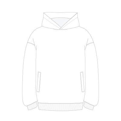 Худи оверсайз унисекс Фьюжн (Fusion), белый