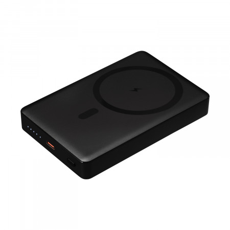 Внешний аккумулятор Atlantis PD Plus 10000mAh с функцией беспроводной зарядки 15W, черный