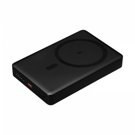 Внешний аккумулятор Атлантис Плюс PD (Atlantis PD Plus) 10000mAh с функцией беспроводной зарядки 15W, черный