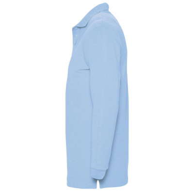 Рубашка поло мужская с длинным рукавом Winter II 210 голубая