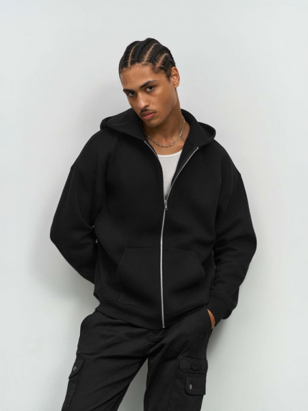 Толстовка унисекс на молнии Jelo, серый меланж