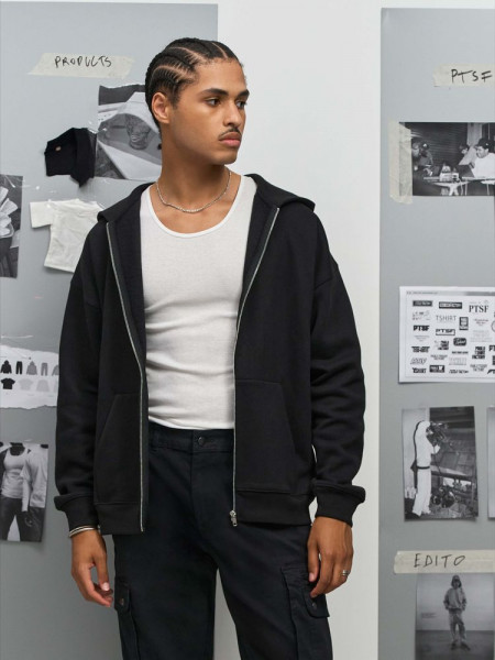 Толстовка унисекс на молнии Jelo, серый меланж