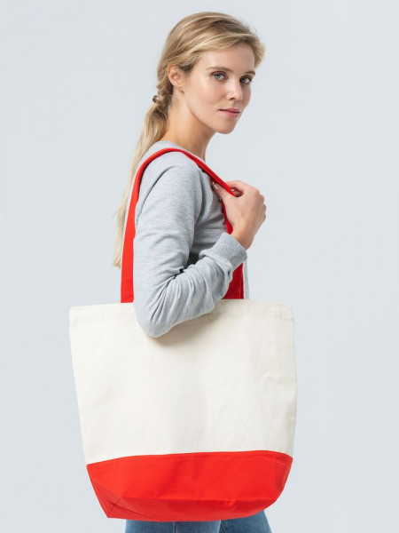 Холщовая сумка Shopaholic, красная