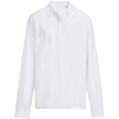 Рубашка поло унисекс с длинным рукавом Pacific LSL, белая
