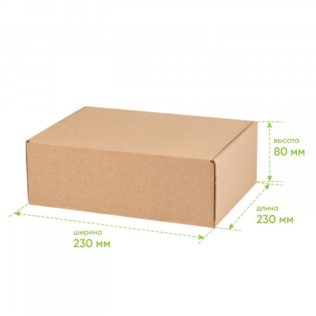 Подарочная коробка универсальная мини, крафт 245*178*83мм