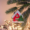 Ёлочная игрушка Домик (красный)