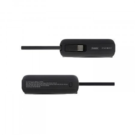 Внешний аккумулятор с подсветкой Ritter PD 10000mAh с функцией беспроводной зарядки 15W, черный