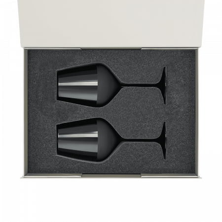 Подарочный набор 2 бокала для вина Эмеральд (Emerald) в серой коробке