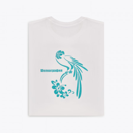 Футболка унисекс KRIS, 100% хлопок, 150 гр., белая (теплого оттенка)