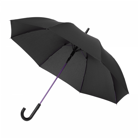 Зонт-трость Квантум (Quantum), черный/фиолетовый