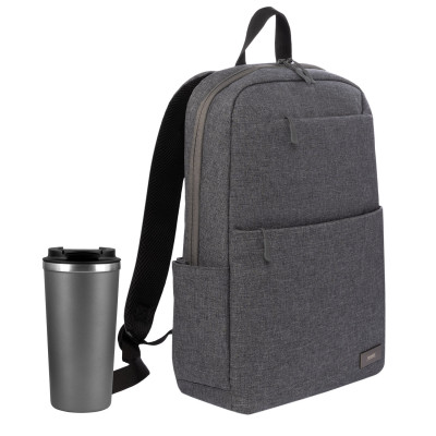 Подарочный набор Палермо (Palermo), Форст (Forst), серый (рюкзак, термокружка)