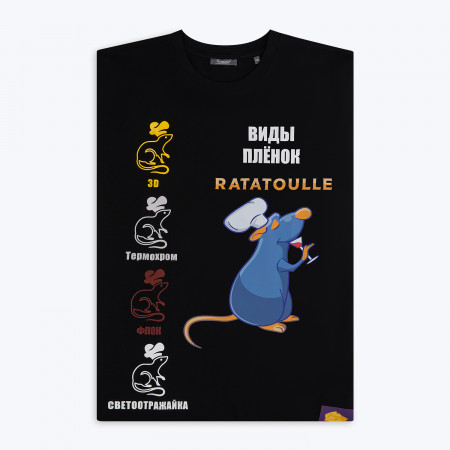 Футболка унисекс RUST, 100% хлопок, 240 гр., черная