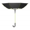 Зонт-трость Квантум (Quantum), черный/салатовый