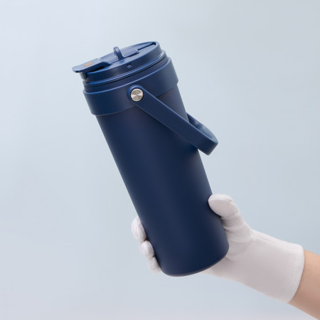 Термокружка вакуумная Соло (Solo), синяя