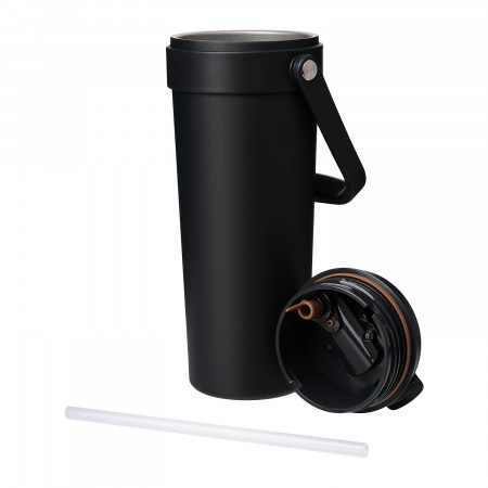 Термокружка вакуумная Соло (Solo), черная