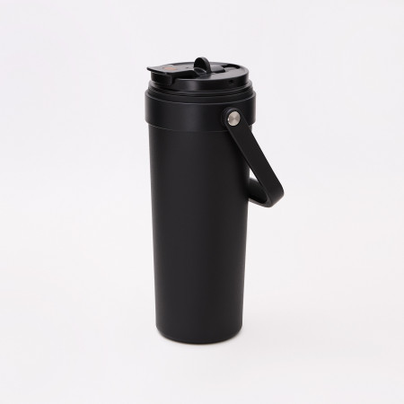 Термокружка вакуумная Соло (Solo), черная