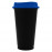 Стакан с крышкой Color Cap Black, черный с синим