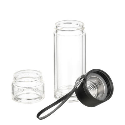 Бутылка стеклянная с двойными стенками Терсо (Terso), черная