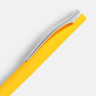 Ручка шариковая Pin Soft Touch, желтая