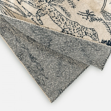 Плед Savanna, белый с синим