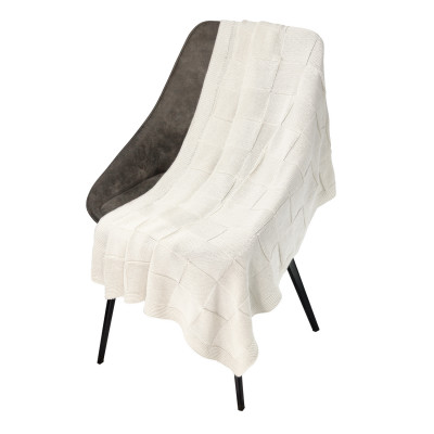 Плед Селла (Cella) вязаный, бежевый (без подарочной коробки)