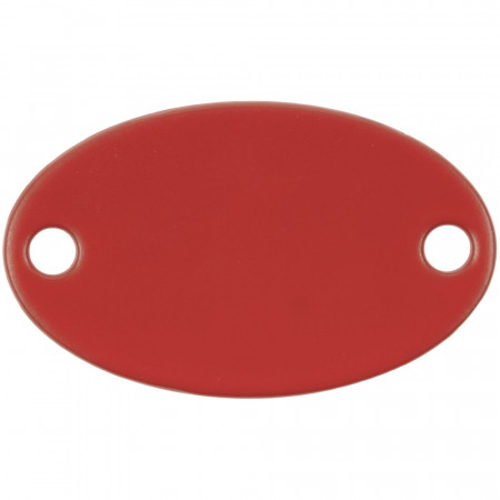 Шильдик металлический Alfa Oval, красный