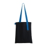 Шоппер Superbag black (чёрный с голубым)