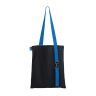 Шоппер Superbag black (чёрный с голубым)
