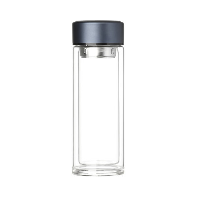 Бутылка стеклянная с двойными стенками Аравия (Aravia), синяя