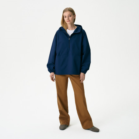 Ветровка (анорак) оверсайз унисекс Риссман (Rissman), темно-синяя
