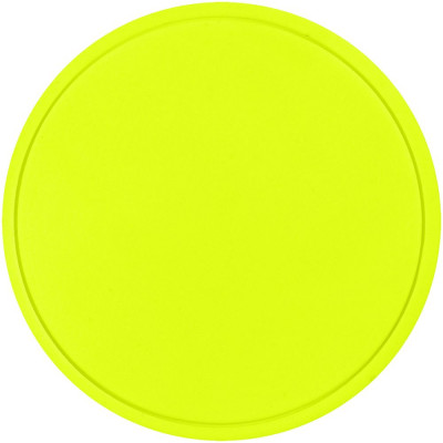 Лейбл из ПВХ Dzeta Round, L, желтый неон