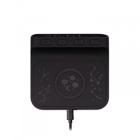 Зарядная станция с часами 15W Rigel, черная