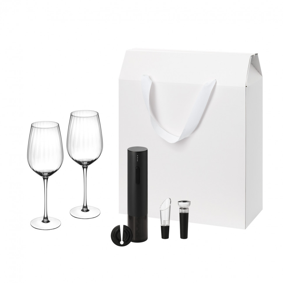 Подарочный набор Бланш (Blanche), Сакраменто (Sacramento) (2 бокала + набор для вина)