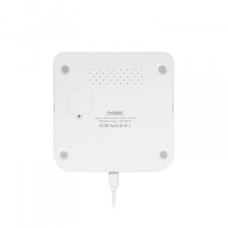 Зарядная станция с часами 15W Rigel, белая