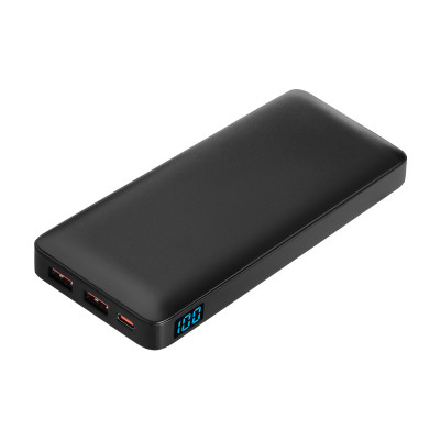 Внешний аккумулятор с цветной подсветкой Анкор Макс Плюс PD (Ancor PD Max Plus) 10000 mAh, черный