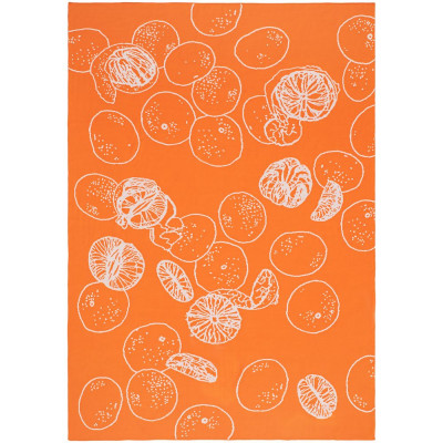 Плед Citrion, оранжево-белый