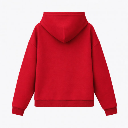 Худи релакс унисекс Баланс (Balance), с начесом, красный