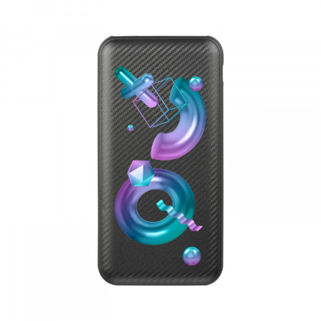 Внешний аккумулятор Carbon PB 10000 mAh, графитовый металлик