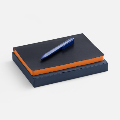 Набор Doppio, синий с оранжевым