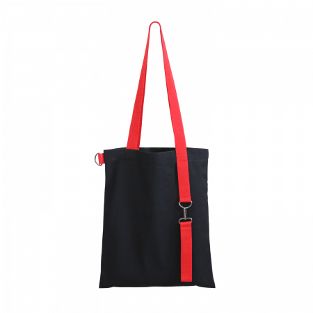 Шоппер Superbag black с ремувкой 4sb (чёрный с красным)