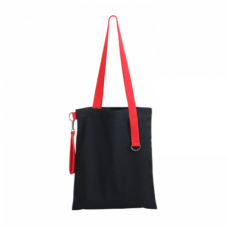 Шоппер Superbag black с ремувкой 4sb (чёрный с красным)