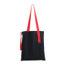 Шоппер Superbag black с ремувкой 4sb (чёрный с красным)