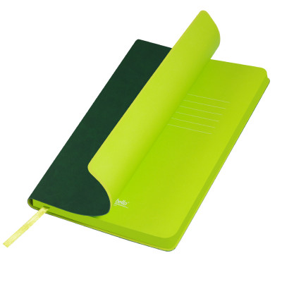 Ежедневник Латте (Latte NEW) недатированный, зеленый/лимонный
